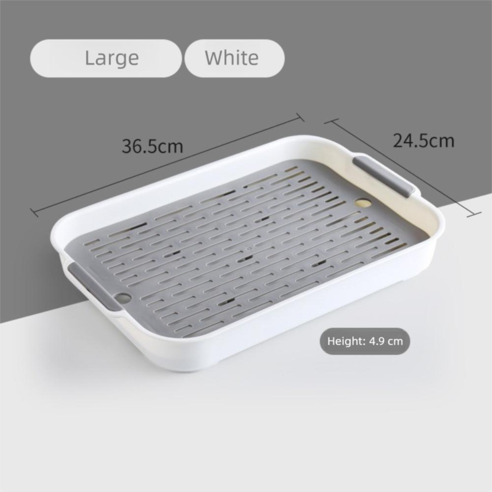 Plastic Tea Tray Plate Rectangle Small Pet Toilet Tray Simple Drain Tray  Food Dishs