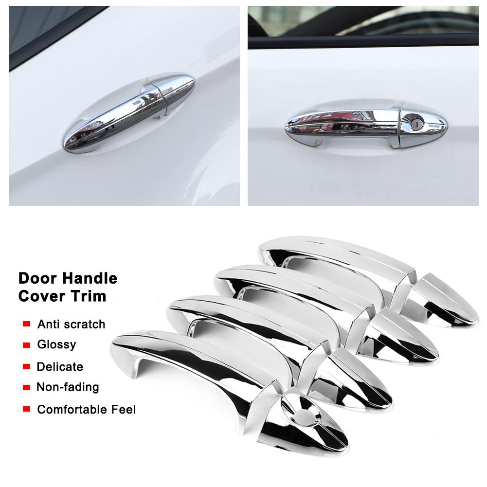 8 stk Bil Krom Elektroplettering Dørhåndtak Deksel Trim for Ford Fiesta 2009 2012