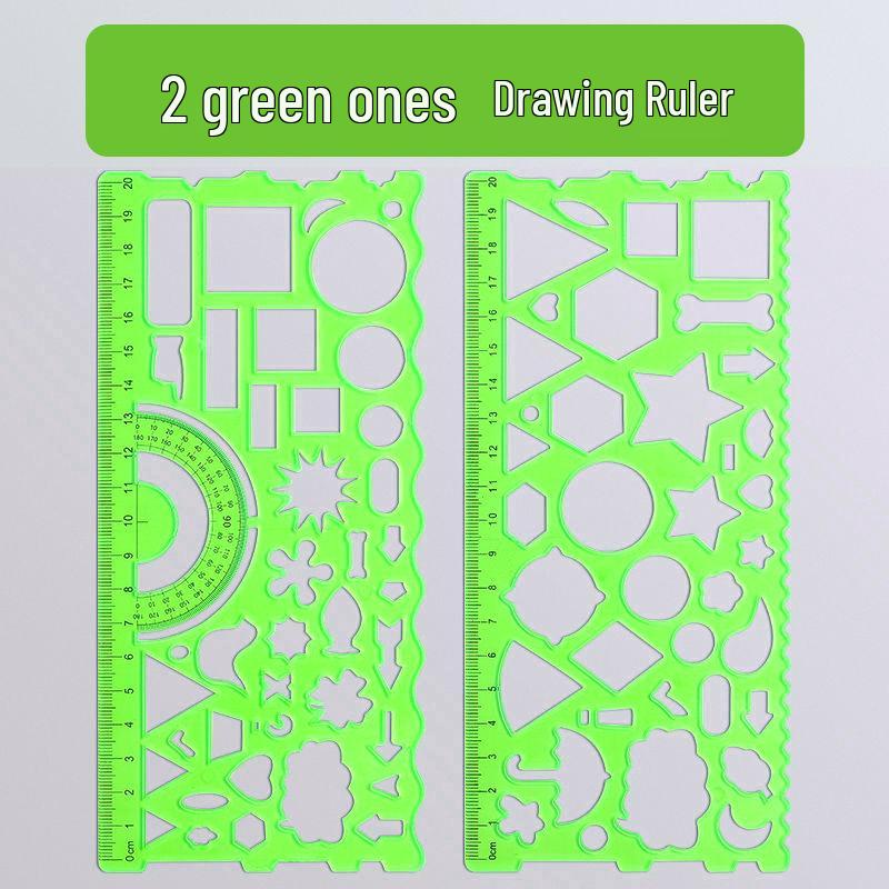 Multifunctional Kaleidoscope Drawing and Measuring Ruler Set for Students