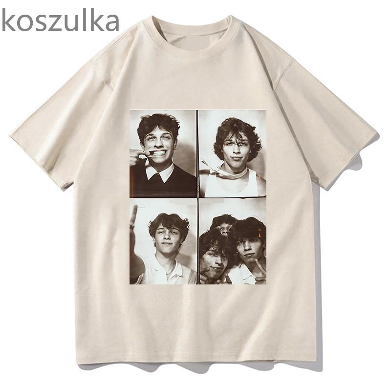 Camiseta unissex sturniolo trigêmeos, unissex, feminina, design criativo, estampas, tops, algodão, clássico, retrô, anos 90, harajuku, gola redonda, manga curta, camisetas soltas