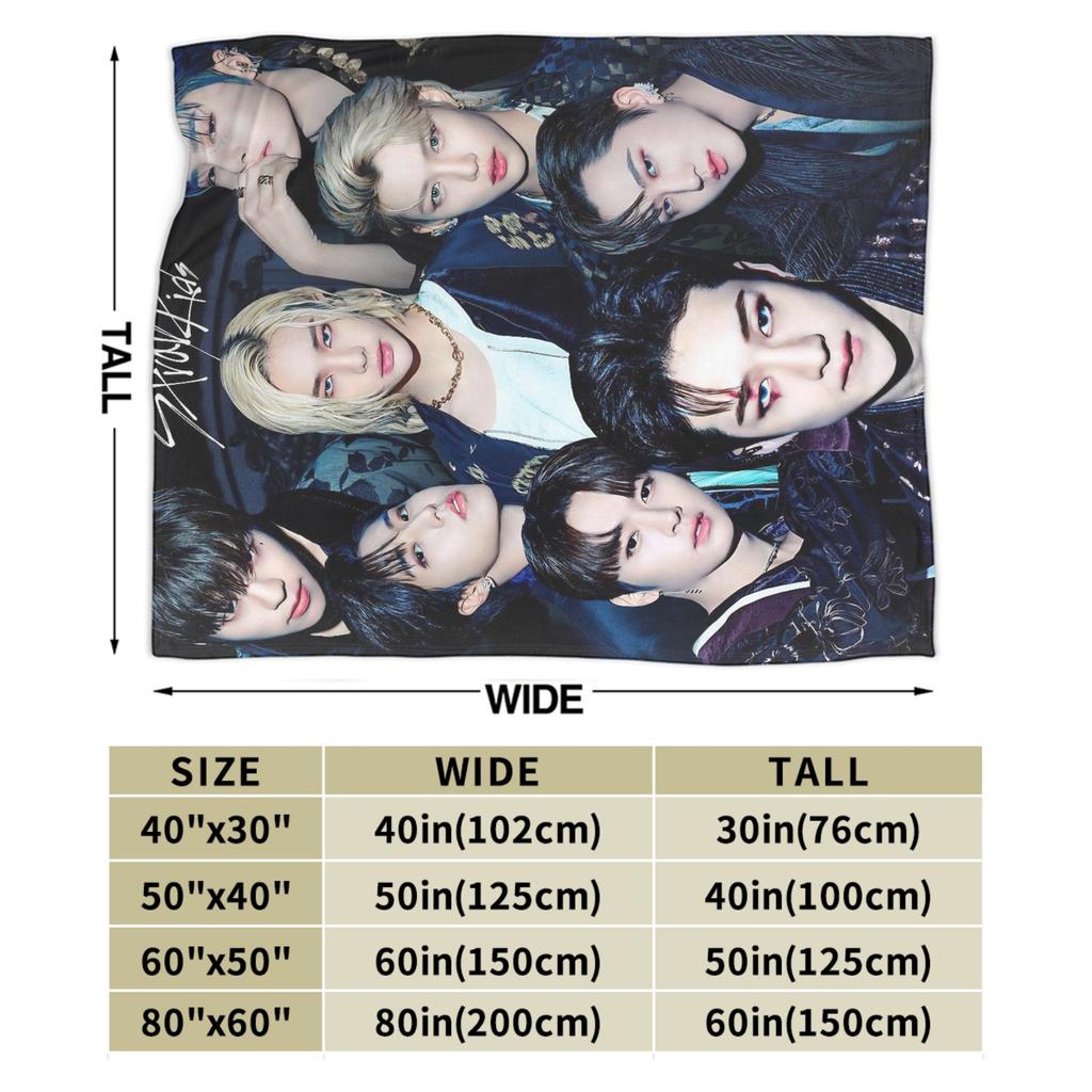 Blankets Travel Office Flannel Throw Blanket Kpop Stray-kids S-skzoo FELIX For Living Room Warm Design Quality Bedspread