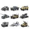 Small Particles DIY Mini Fighter Model Assembling Military Building Blocks Gift
