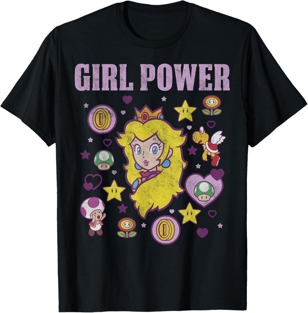 

Nintendo Super Mario Peach Girl Power Icons Graphic T-Shirt T-Shirt S