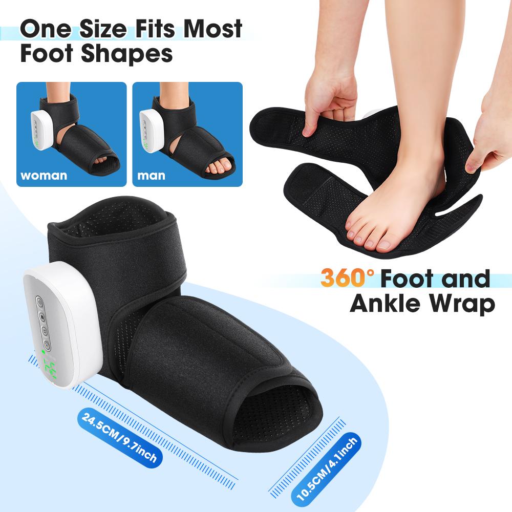 New Wireless Air Pressure Foot Massager,Electric Heating Ankle Massage,Airbag Compression,Ankle Joint Sole Muscle Relax Care