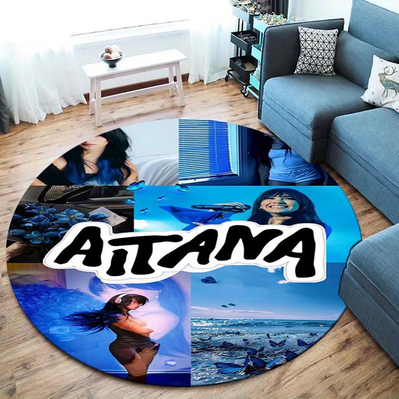 Aitana Round Area Rug,Carpet Rug for Living Room Bedroom Sofa Playroom Decor,Non-slip Floor Mat