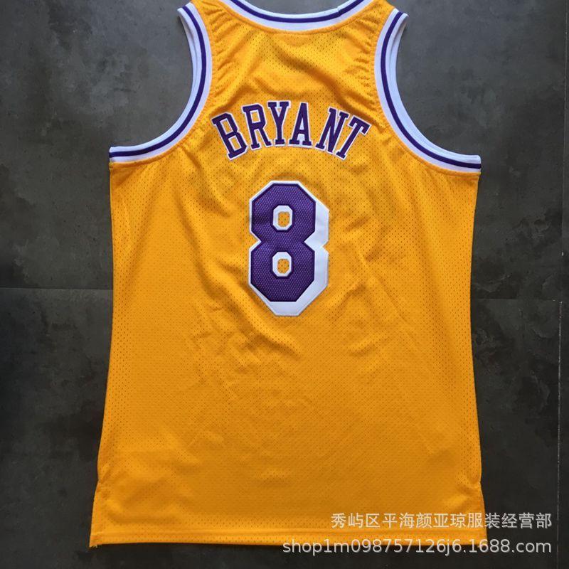 Authentic-Style Los Angeles Lakers 8 Kobe Bryant Basketball Jersey Men Women Breathable Bamboo Charcoal Fiber Performance Shirt