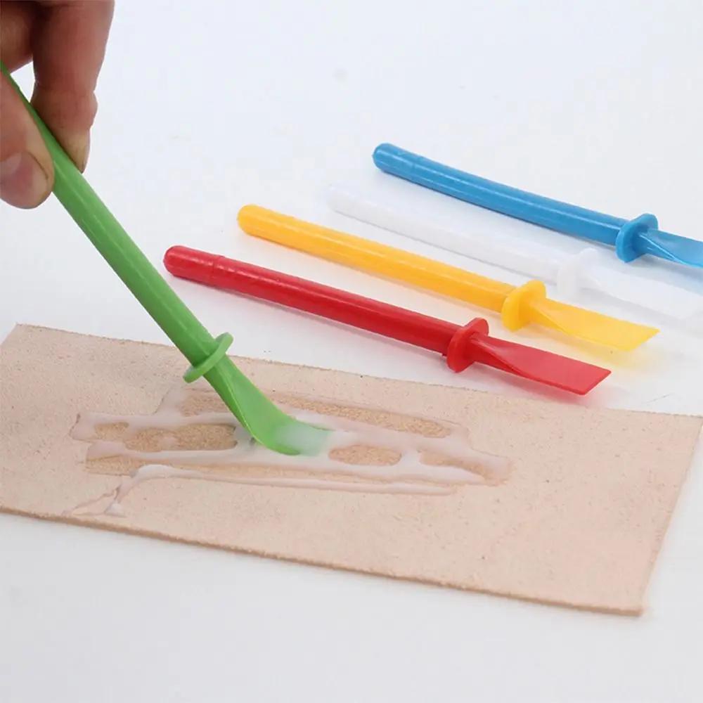 DIY Handcraft Leather Gluing Tool High Quality Hand Tools PP Glue Application Tools Glue Spreader Tool Leather Repair Scrapers