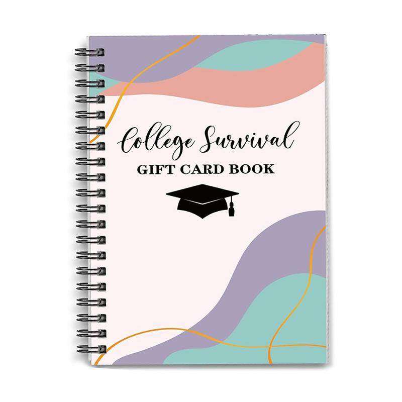 College Gift Card Book Graduation Gift Card Book College Survival Booklet Organizer School Birthday Care Package Cash Holder