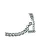 Cream Soda Lab Leather-Pointed Silver Chain Bracelet