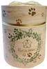 Paper Pet Urn (5 Inches) Memorial Box "I'm Home" Botanical & Paw Print Design for Medium-Sized Dogs