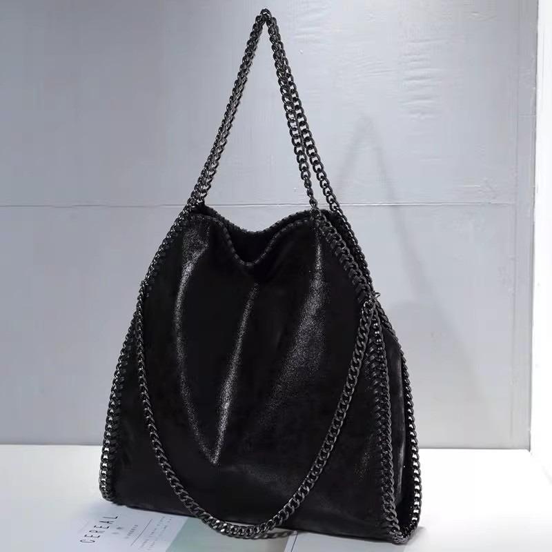 Simple classic chain foldable fashion casual versatile shoulder bag commuter large capacity portable tote bag