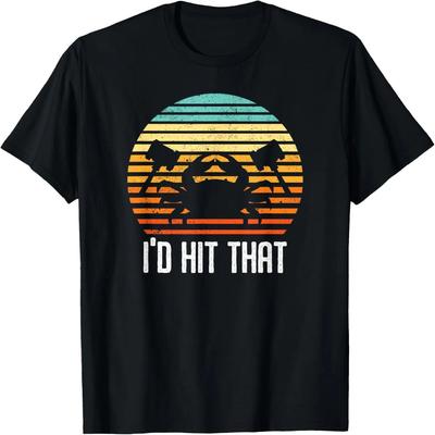 Vintage Krabbenliebhaber Ich würde Das Treffen Lustiges Meeresfrüchte-Hammer Geschenk T-Shirt