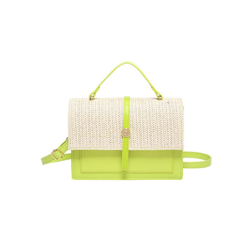 Stylish Pu Woven Shoulder Bag 2024 Summer Trendy Patchwork Small Crossbody For Women