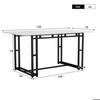 Esstisch - MUVOE - 120x70cm - Schwarzes Metall - 6 Personen - Rechteckig
