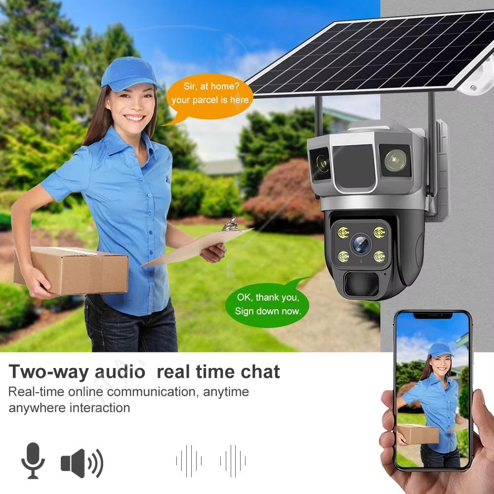WIFI/4G Solar Surveillance Camera – AOV HD Night Vision, Waterproof Video Recorder