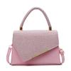 Niche design portable small square bag women's 2025 summer new fashion literary bright diamond shoulder bag foreign style messenger bag