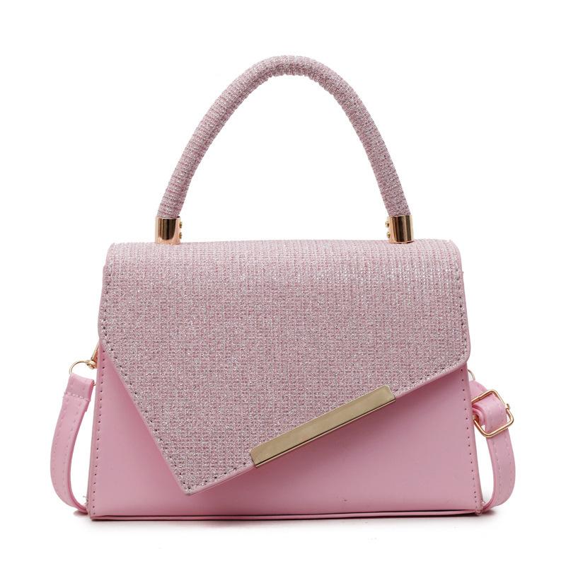 Niche Design Portable Small Square Bag Women's 2025 Summer New Fashion Literary Bright Diamond Shoulder Bag Foreign Style Messenger Bag