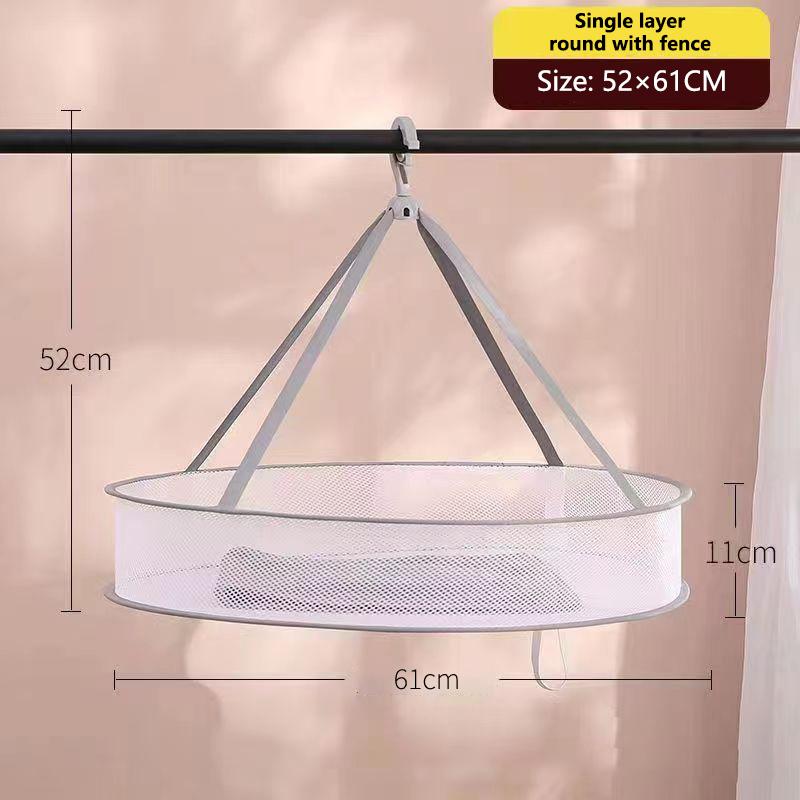 2 Layer Foldable Mesh Clothes Basket Anti Deformation Net for Sweater Fast Air Dry Use in Laundry Home