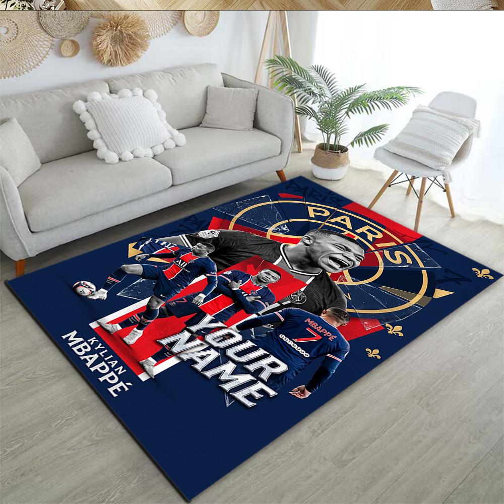 Mbappe Personalized Text Carpet Perfect For Dormitory Playrooms Study Room Living Rooms Antislip Carpet Office Home Decor