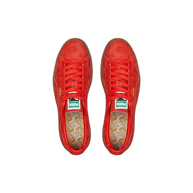 Puma Suede VTG Hairy Suede Red Gum Men Sneakers Gold 385698-04