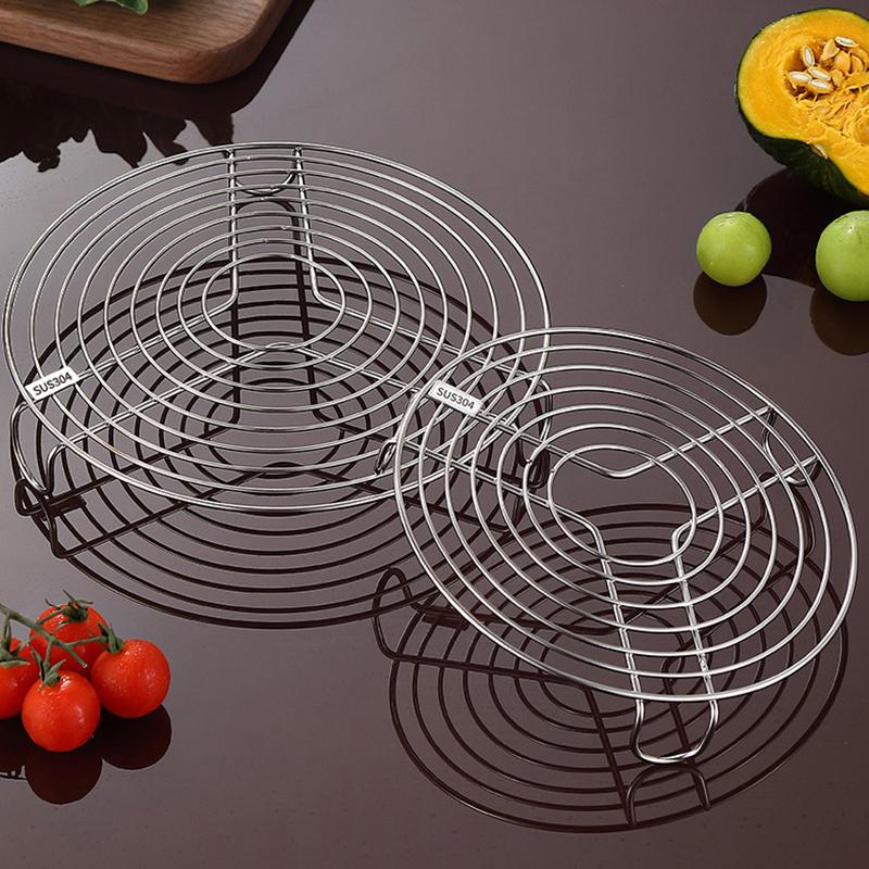 304 Stainless Steel Round Steamer Rack Kitchen Multifunction Pot Steaming Tray Dumplings Eggs Grill Stand Pressure Cooker Trivet