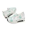 Damesschoenen Bloemenborduurwerk Mesh Sneakers voor dames Instapper Casual Comfortabele schoenen met hoge hak Vrouw
