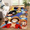 One Piece Luffy & Crew Pattern Printed Rug, Anime Style Home Decor, Anti-slip & Stain-resistant Carpet for Bedroom & Living Room