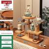 Solid Wood Tiered Display Stand for Jewelry, Ornaments, Snacks & Succulents
