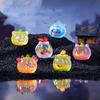 6 Stück leuchtende Mini-Harzkürbisse leuchten im Dunkeln bunte Halloween-Kürbisfiguren für Halloween-Party-Geschenk