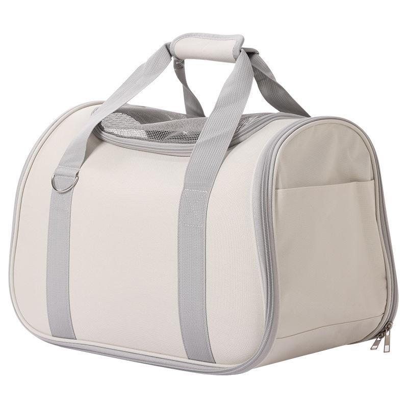 

1pcs Breathable Oxford Foldable Cat Carrier Bag Portable Pet Shoulder Bag with Adjustable Strap Pet travel backpack 42x30x24cm белый