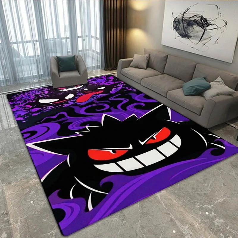 3D Pokémon Cute Gengar printed Carpet Living Room Bedroom Carpet Non-slip carpet home bedroom decor area rug Birthday Gift