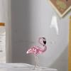 Handmade Art Simulated Pink Flamingo Cute Animal Sculpture Creative Glass Flamingo Figurines  Home