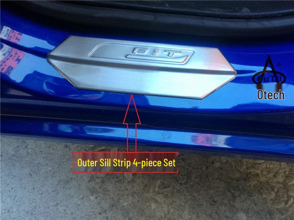 Stainless Steel Welcome Pedal Door Sill Strips for 14-18 Fei Models