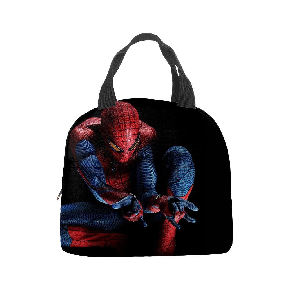 Anime Spider-Man Lunch Bag Portable Insulation Bag Bento Bag Lunch Box Bag Children'S Lunch Bag Picnic Ice Bag