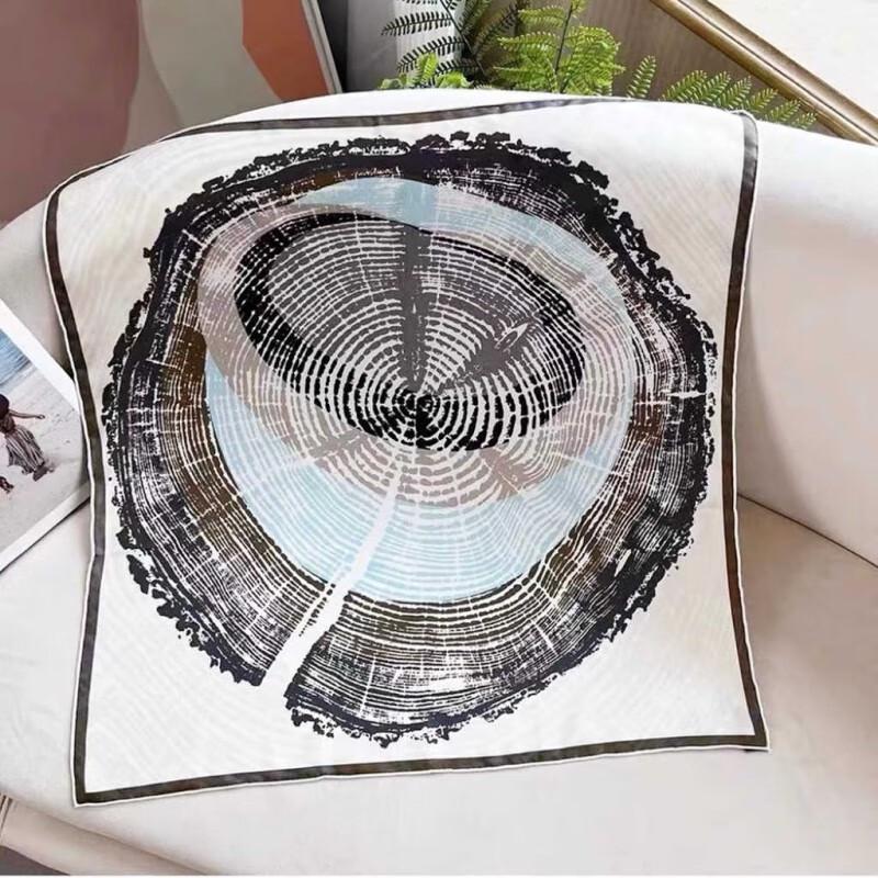 NINA SOLOR Summer Sea Breeze Silk Twill Square Scarf