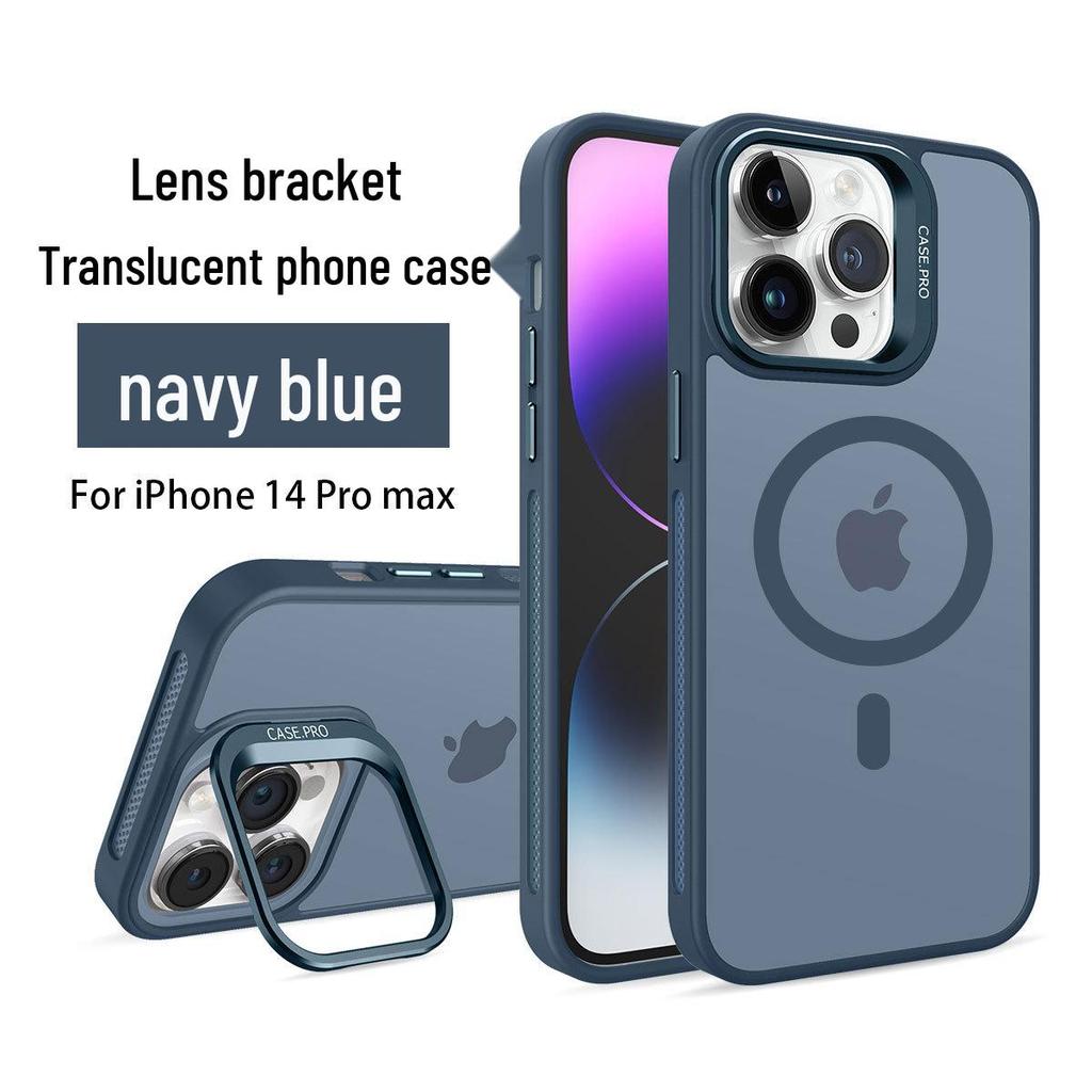 Funda Magnética para iPhone 17 Pro Max con Acabado Mate tipo Piel y Soporte, Compatible con Lente Apple 16/15/13