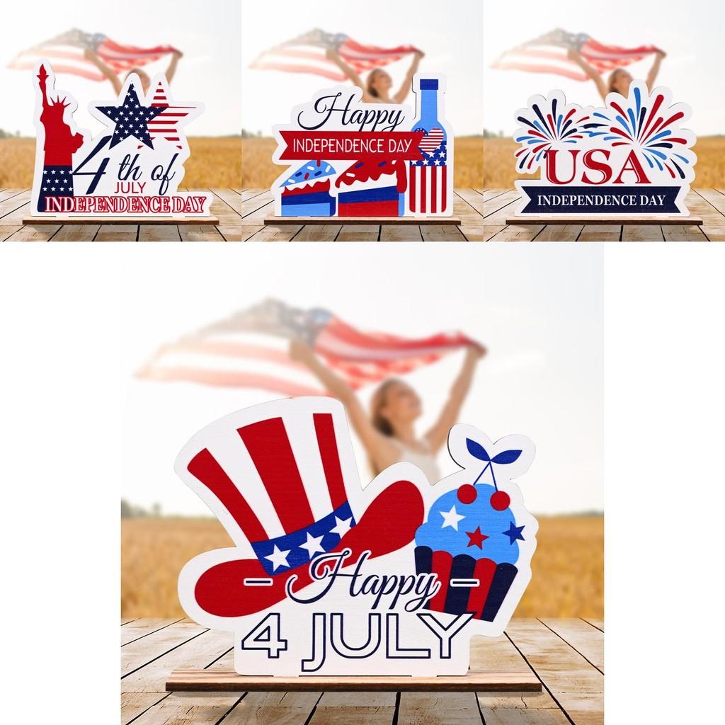 Unique Handcrafted Wooden Independence Day Figurine For Celebrating Usa Patriotism