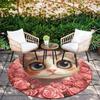 Pink calico cat pattern round rug,Carpet Rug for Living Room Bedroom  Playroom ,Non-slip Floor Mat,Holiday Gifts and Birthday Gifts.