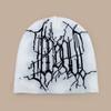Autumn And Winter Hip Hop Street Mesh Idol Jacquard Knitted Hat Men And Women Warm Personality Cold Hat Pullover Hat