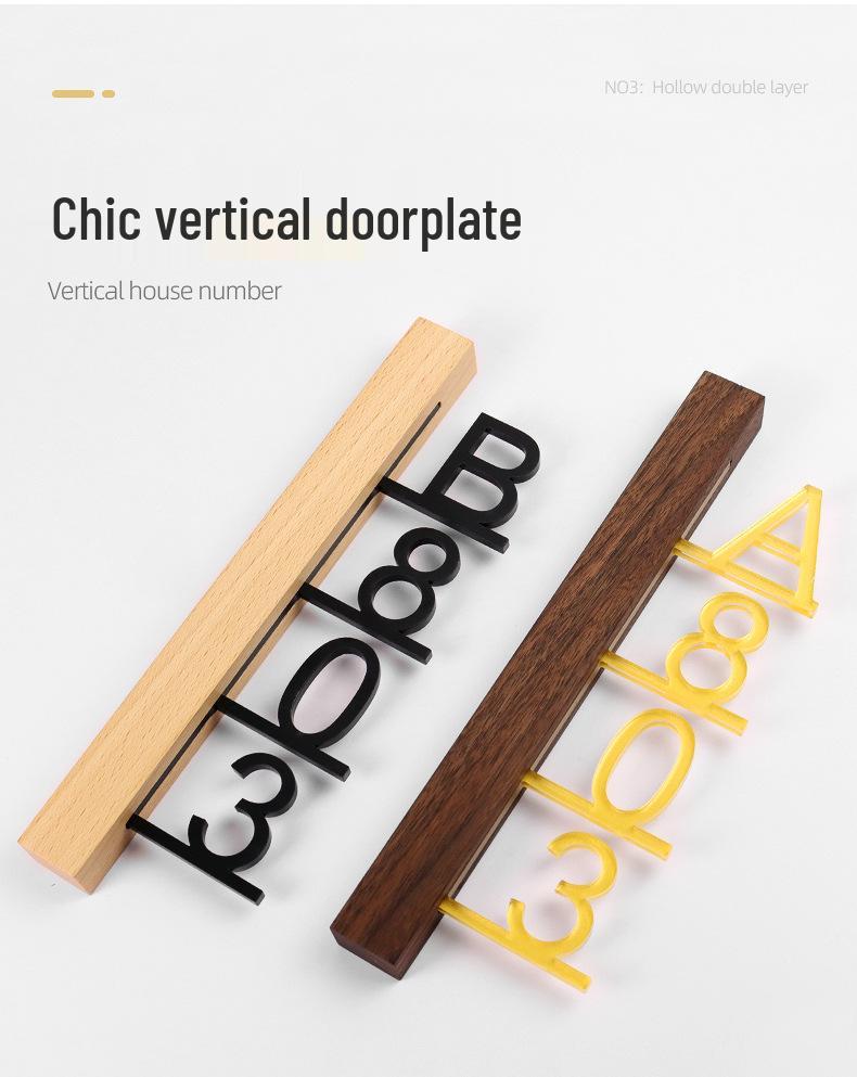 Luminous Personalized House Number Sign Sticker for Front Door