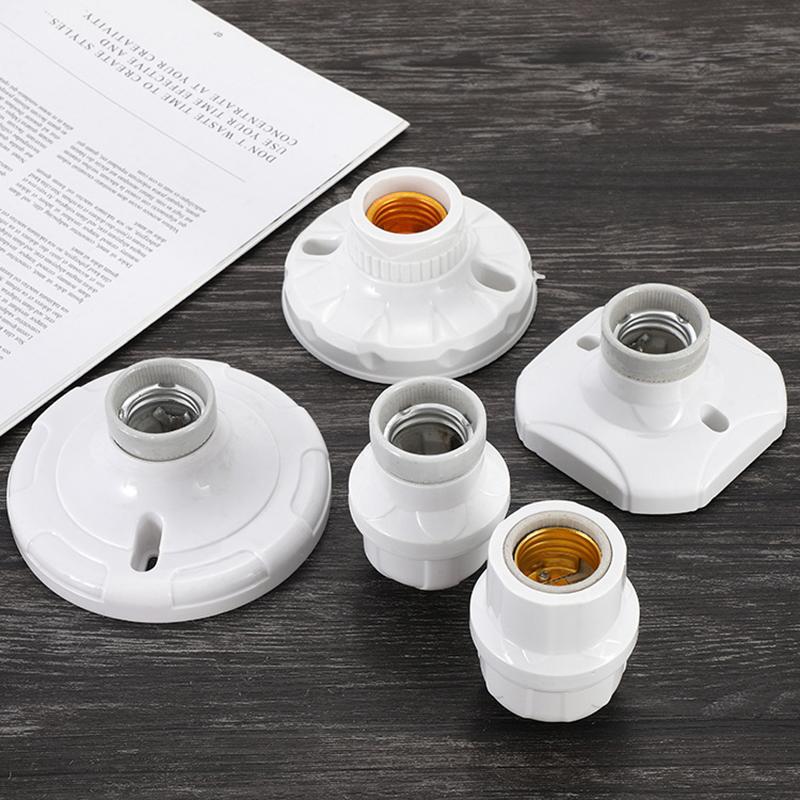 1 buc. Bază soclu lampă suspendată E27 Ceramică Suport bec LED Pătrat Rotund Bază soclu 6A 250V Accesorii DIY