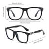 Korean Style Retro Square Blue Light Blocking Glasses for Men & Women - Trendy Clear Lens