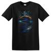 Fishing T Shirt Sea Blue Marlin W/ Tropical Sunset Palm Trees Tee