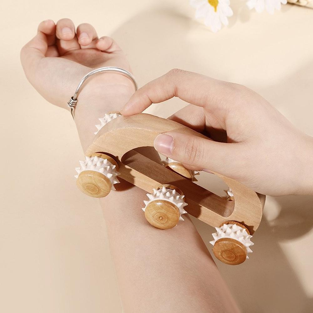 1 Stk. Massage-Roller-Werkzeug Manuelles Massagegerät Rückenmassage-Roller für Nacken Bein Rücken Tiefengewebe Muskelmassagegerät