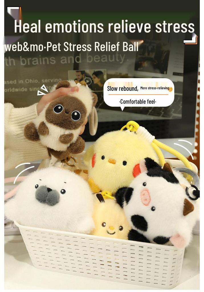 Süßes Plüsch-Stressabbau-Haustierspielzeug und Schreibtisch-Begleiter-Anhänger