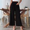 Solid Color Casual Straight Leg Pants