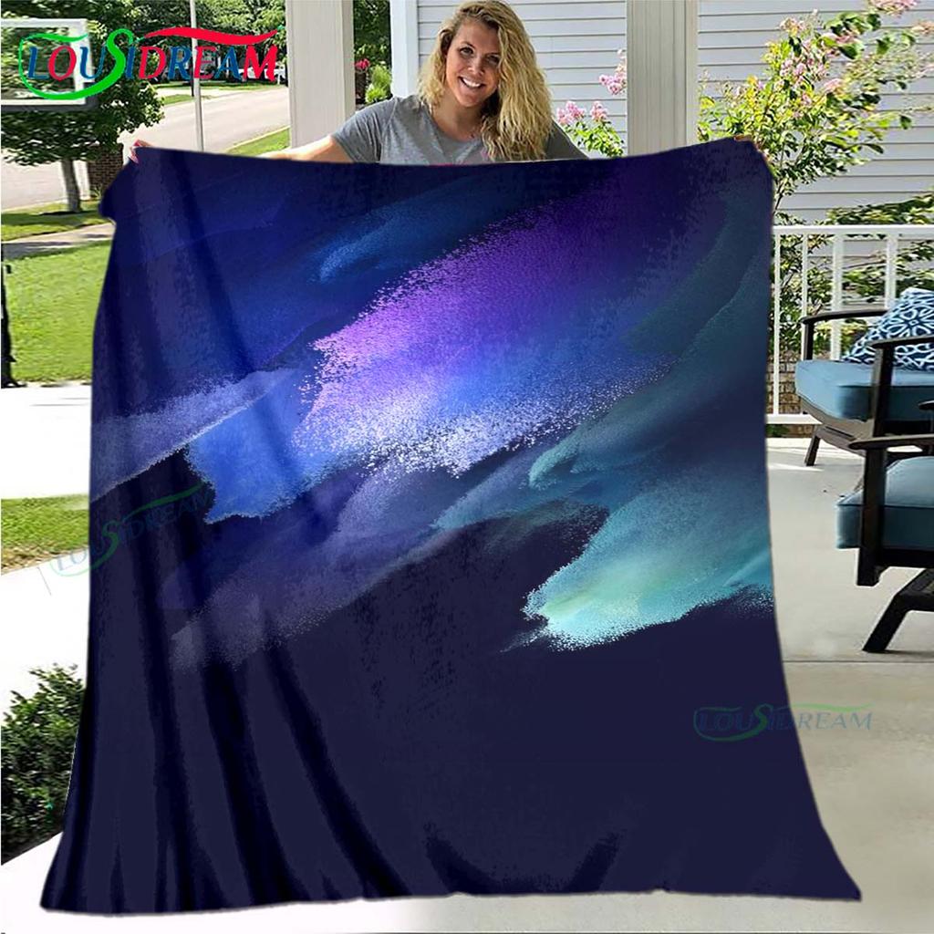 Fashion 3D Popular Mobile Wallpaper Four Seasons Blanket Sofa Cover Travel Bed Plush Blanket Travel Office Break Blanket Gift