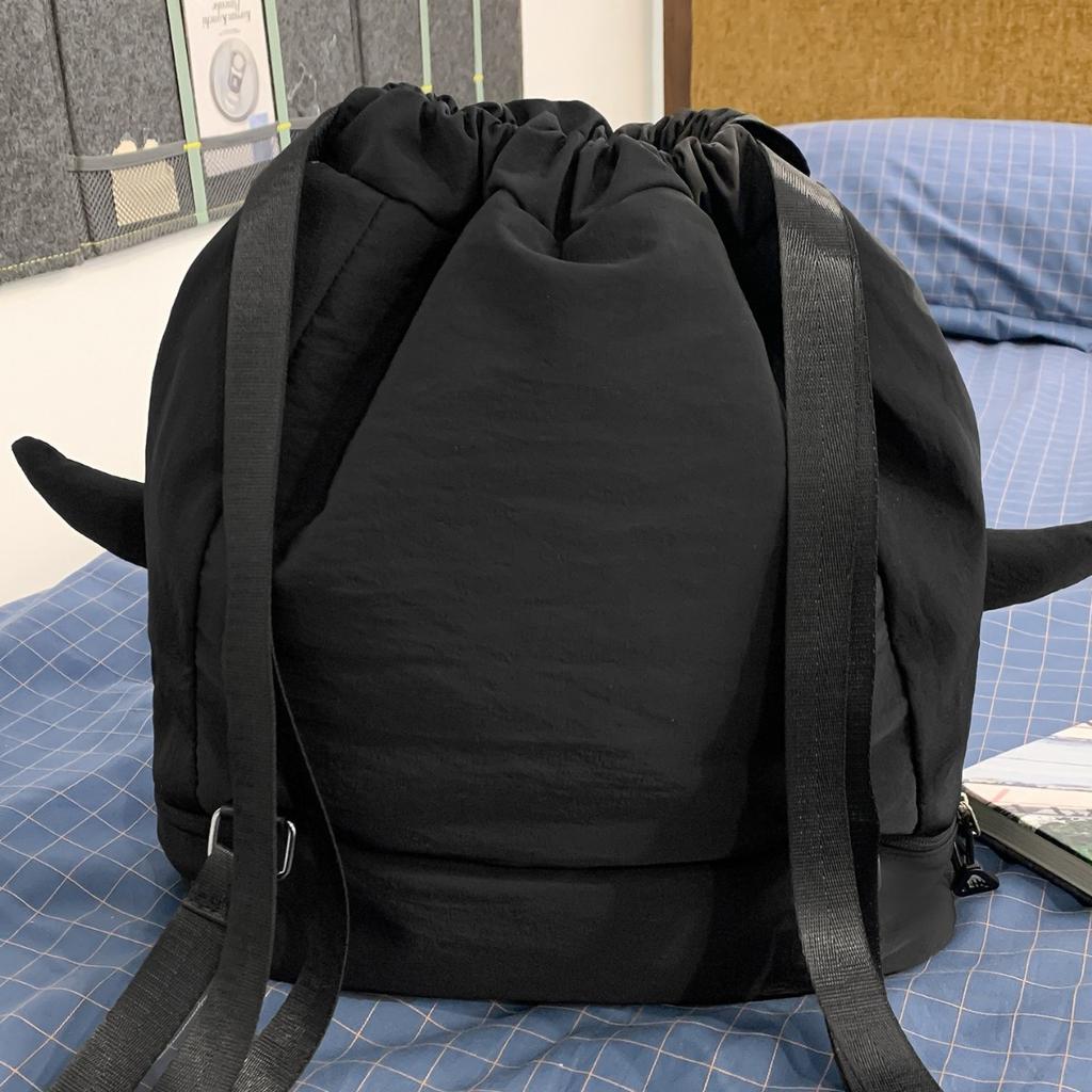 Schoolbag Street Style Ghost Horse Fun Shark Backpack Couple Multi-compartment Daily Commuting Versatile Lightweight School Bag