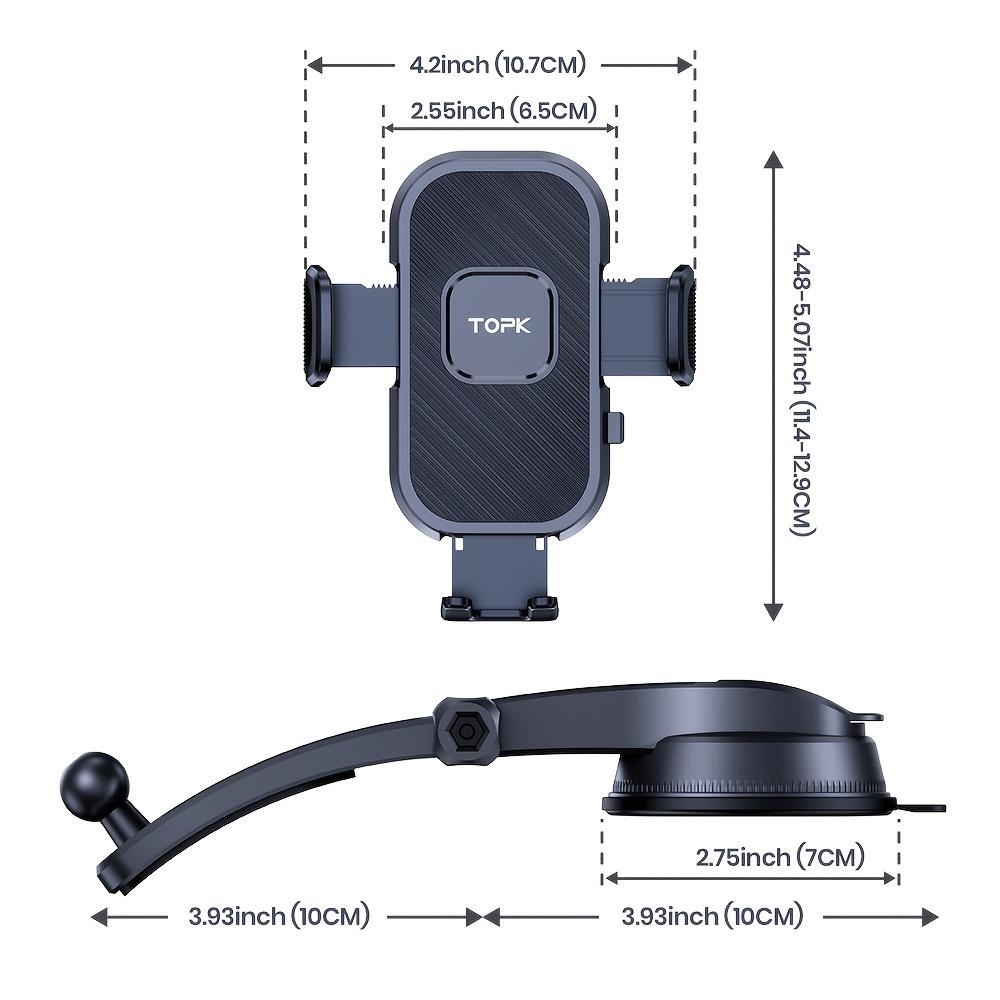 Upgrade Car Phone Holder Mount, Universal Cell Phone Car Mount for Dashboard Car Dash Mount Mobile Holder for iPhone, Samsung And Android Smart Phones