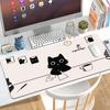 Rubber Black Cat Mouse Pad Extra Large Desk Pad Cute Computer Desk Mat  for Office and Home
